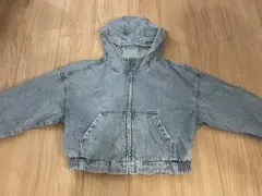 GU GIRLSフード付きワークジャケットJR L ピンク