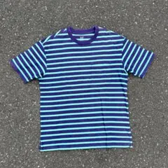 old gap ボーダーT ネイビー ターコイズ y2k スケーター
