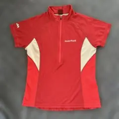 Sサイズmont-bell ハーフジップ Tシャツ レッド