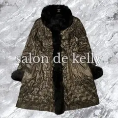 ファーコート 毛皮コート リバーシブル ロングコート フォックスファー L