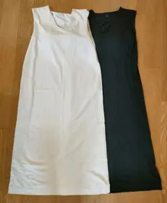 ユニクロマメクロゴウチコラボ　エアリズムワンピース　白黒2枚セット