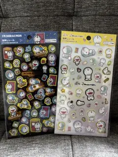 ドラえもん　箔押しシール2枚セット　キャラクターシール