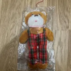 クマ ぬいぐるみ チェック柄ズボン