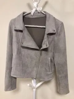 美品　スウェード　ライダースジャケット