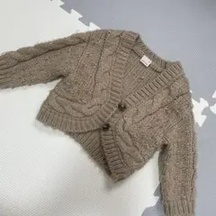 petit main ケーブル編みカーディガン