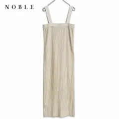 NOBLE ノーブル ギャザープリーツ ロングキャミワンピース アイボリー 美品のサムネイル