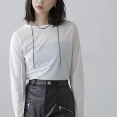FREE'S MART シアークルネックカットソー シアーシャツ