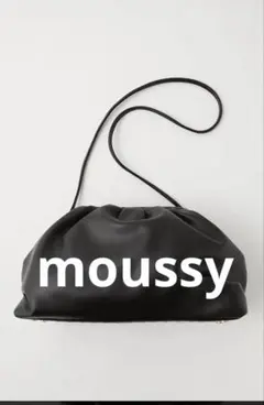 MOUSSYマウジーFAUX LEATHER GATHER MINI バッグ 黒