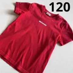 120 ミキハウス Tシャツ 半袖 カットソー 赤