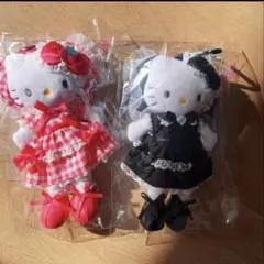 ハローキティ スタイルアップマスコット ロリータ　ブラック レッド