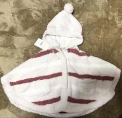 ジェラートピケ　ポンチョ　ベビーポンチョ　ジェラピケ　ベビー服　ピンク　ボーダー