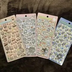 国内正規品ボンボンドロップシール レッサーパンダ・ハシビロコウ等、4枚セット
