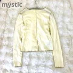 【美品】mystic カットベロアプルオーバー 白 F 春コーデ　淡色のサムネイル