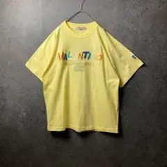 VINTAGE Tシャツ 黄色 古着 英字 刺繍 ストリート 韓国製 - メルカリ