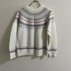 CINEMA CLUB フェアアイル柄セーター Lサイズ