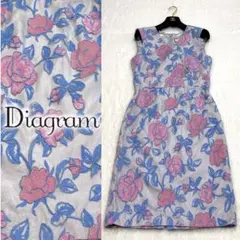 【美品】Diagram☆ローズ刺繍ワンピース☆グレースコンチネンタル☆38☆薔薇