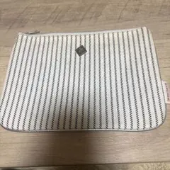 ストライプ柄ポーチ ホワイト/シルバードレステリアのサムネイル