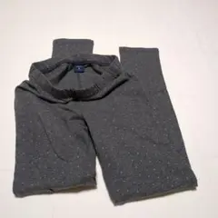 ダークグレー レギンス　女の子　水玉
