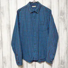 GU ジーユー (S)　チェック フランネルシャツ