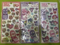 平成はっぴーフォン　サンリオキャラクター シール 3シートセット