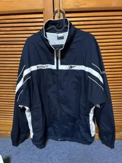 Reebok XL ナイロンジャケット ネイビー