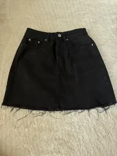 zaraブラック デニム　ミニスカート