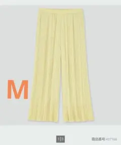 UNIQLO シフォンプリーツスカートパンツ イエロー M