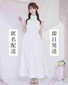 RoseMuse Sheer check pleats dress whiteのサムネイル