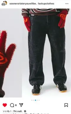 【即完品‼️】FUC デニム(black/red) 2025年最新】SOL デニム fucの人気アイテム - メルカリ