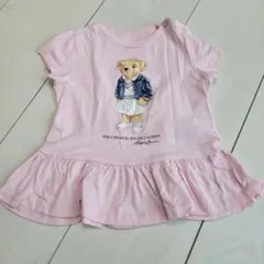 ラルフローレン ポロベア フリル付きTシャツ ピンク 12M 80cm程度