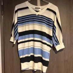 INGNI イング ハーフスリーブ チュニック マルチボーダー Fのサムネイル