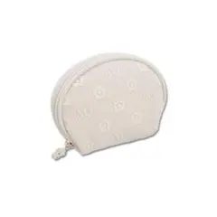 MARY QUANT♡モノグラムチュールレース ラウンドポーチ アイボリー