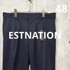 【新品定価3.8万】ESTNATION イージースラックス ネイビー　Lのサムネイル