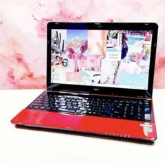 快適SSD☆高性能i5☆大人気赤ノートパソコン♪カメラ付き！Windows11