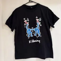 THRASHER ×Keith HaringデザインTシャツ　ブラックのサムネイル