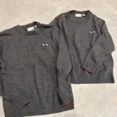 グレー セーター 目の刺繍 2枚セット