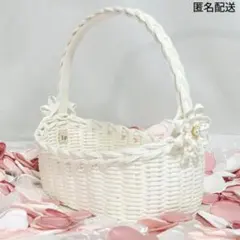 M リングピロー かご フラワーガール バスケット フラワーシャワー 結婚式小物