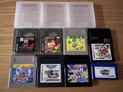 【動作確認済】アドバンス／ゲームボーイ／カラー用のソフト計8点　ケース3点