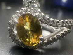0.107ct ﻿ 天然イエローダイヤモンド D0.7ct リング 鑑定書付き - メルカリ