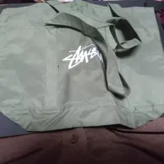 STUSSY トートバッグ オリーブ中古