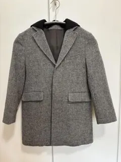 COMME CA ISM グレー フード付きコート 120cm