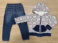 女の子 100 長袖 パーカー 長ズボン ジーンズ 秋冬服 まとめ売り アウター