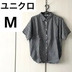 UNIQLO ギンガムチェック 半袖シャツ 夏 サイズM