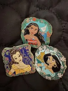 海外ディズニー　プリンセス　ピンバッジ　セット