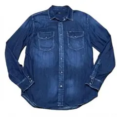 ★DIESEL ディーゼル 長袖デニムウエスタンシャツ ヴィンテージsizeL