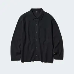 新品 UNIQLO ユニクロ ミラノリブシャツカーディガン ブラック XL 黒
