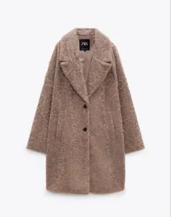 ザラ　ZARA フリース ロングコート　プードルコート