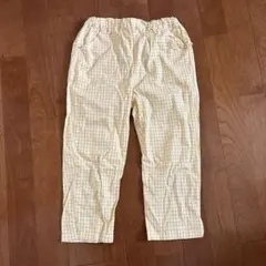 SHIPS ギンガムチェック 7分丈パンツ イエロー 140のサムネイル