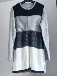 リツコシラハマ トップス ジップガーデン ニット