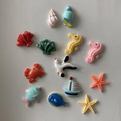 海の生き物　デコレーションパーツ　セット